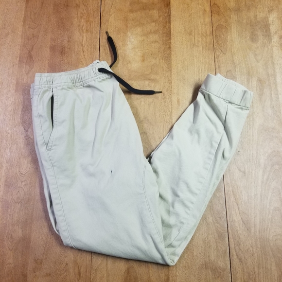 Carbon BLACK Small Light Khaki Joggers - Picture 1 of 5